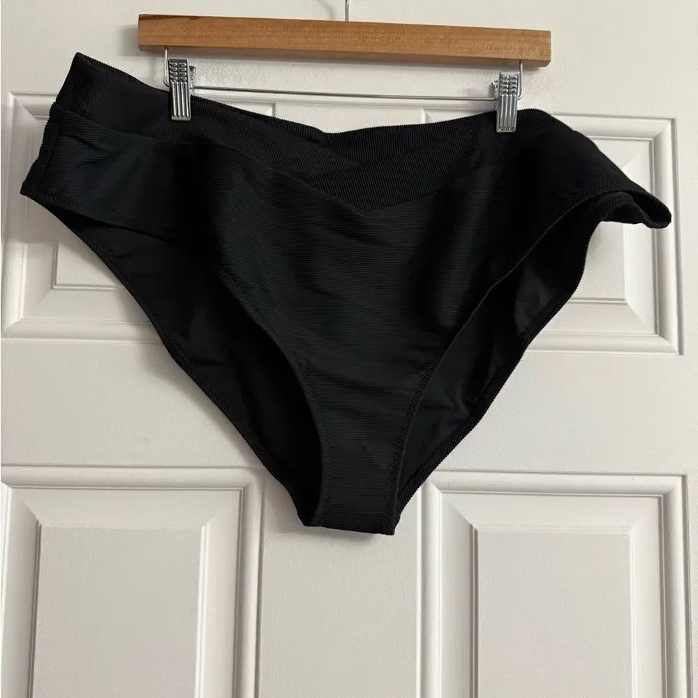 J.Crew Ribbed cross-front cheeky bikini bottom NWT Size 3X